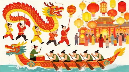 Chinese cultural customs in February, the second dragon rises to the earth, the dragon dances and the lion dances