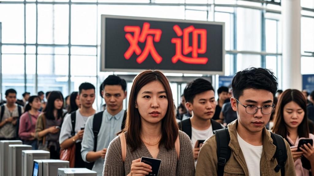 China's unilateral visa free state passenger self help customs clearance at Shanghai Pudong Airport