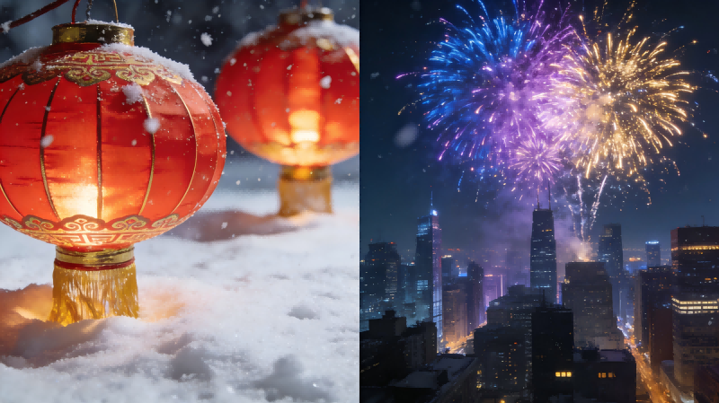 Chinese Lunar New Year vs Western New Year